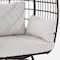 Flash Furniture Zola Brown/Cream Oversized Wicker Egg Swivel Lounge Chair w/4 Cushions SB-C-335-BR-CR-GG - alternate 4